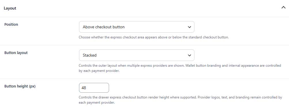 Express layout