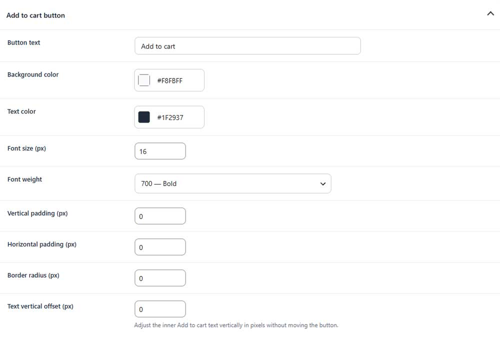 recommended product design add to cart butoon