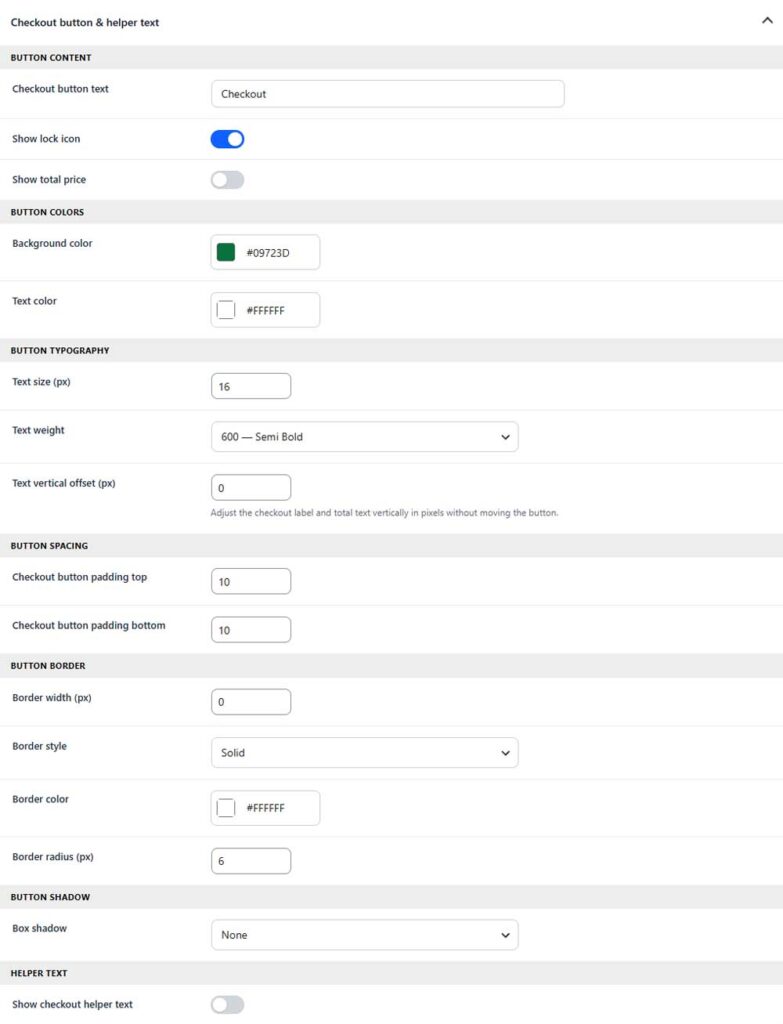 checkout button