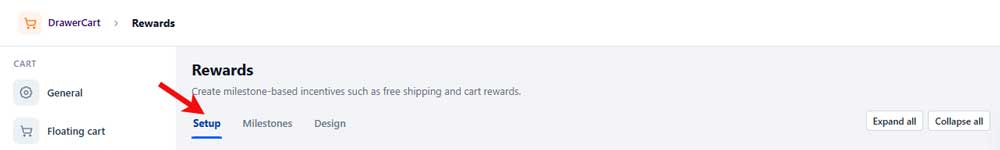 Rewards setup